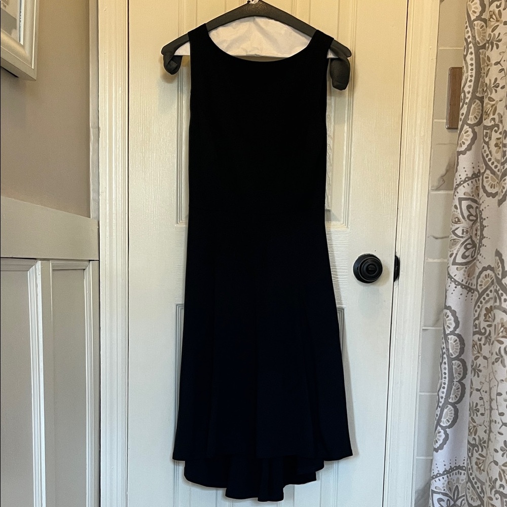 Elegant High-Low Black Sleeveless Dress